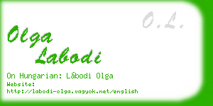 olga labodi business card