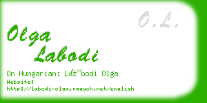 olga labodi business card